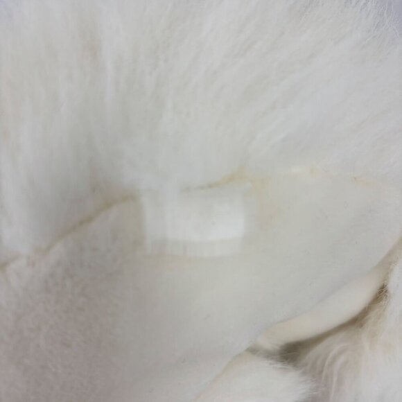 Vintage Persian Cat Plush White Realistic Stuffed Animal Red Heart Shape Nose - Picture 7 of 8